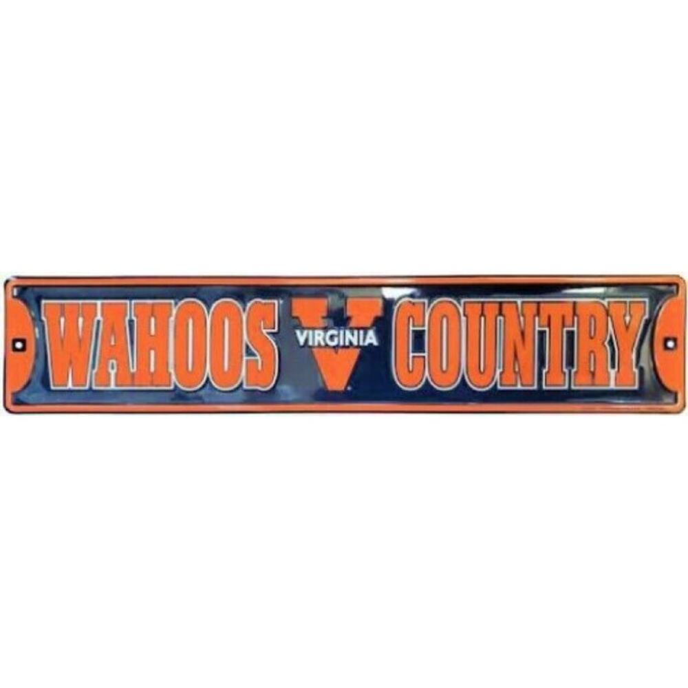 NCAA Virginia Cavaliers Metal Street Sign 24" X 5" Wall Art New UV Wahoos Raised
